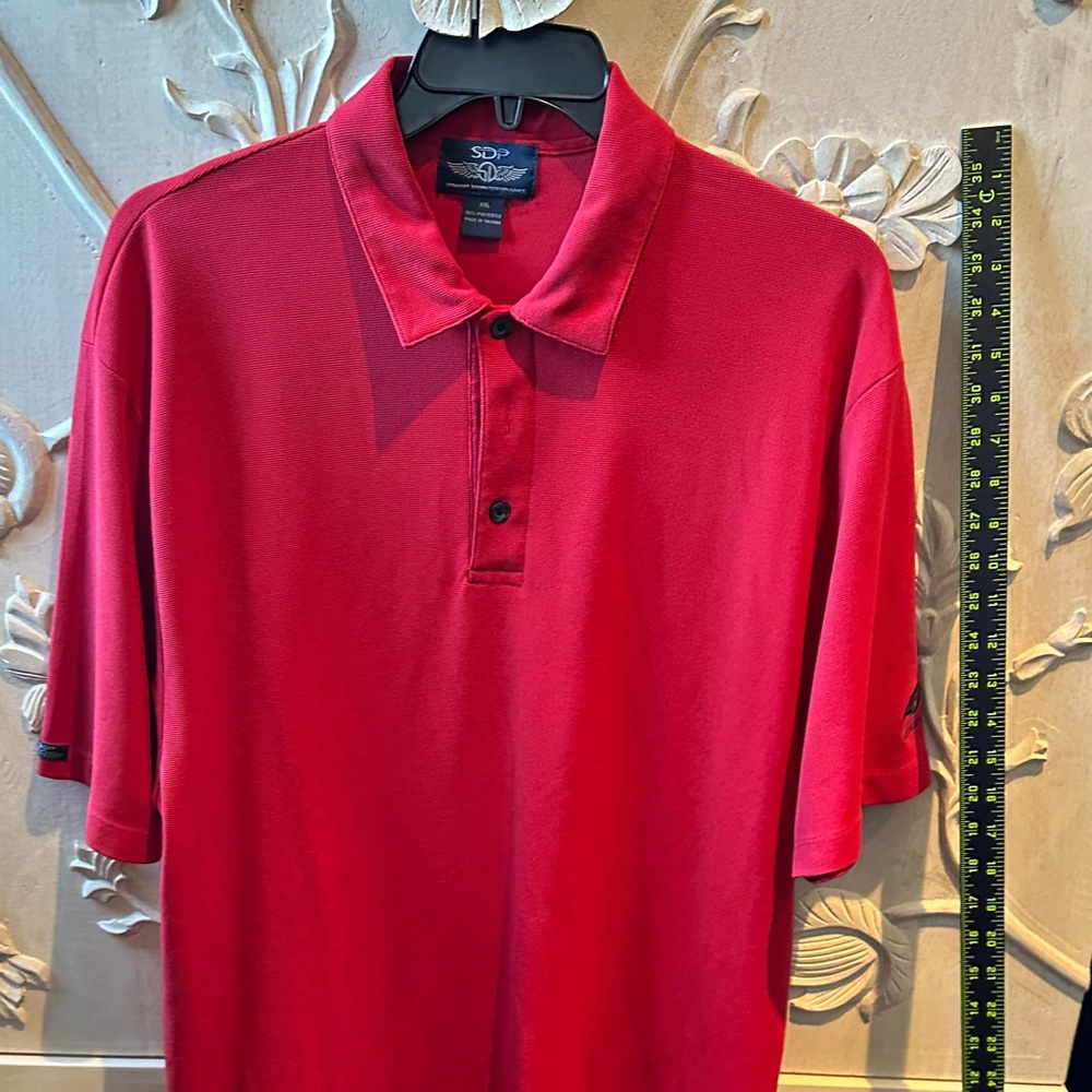 Men’s Bright Red Short-Sleeve Polo